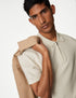Cotton Rich Textured Knitted Polo Shirt